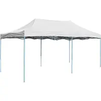 Syfax Profi-Partyzelt Faltbar 3 x 6 m Stahl Weiß