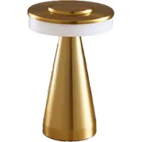Luxus Europe - Tischlampe Touch Nina Gold - Kabellose LED-Tischlampe für den Innenbereich – USB-C wiederaufladbar