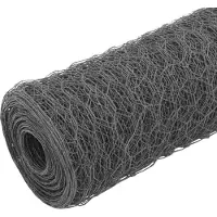 vidaXL Drahtzaun Stahl mit PVC-Beschichtung 25x1,5 m Grau