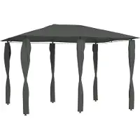 vidaXL Pavillon mit Pfostenabdeckungen 3x4x2,6 m Anthrazit 160 g/m² , Pavillons & Partyzelte Design 2024