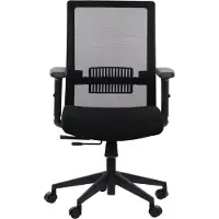Stema Drehbarer ergonomischer Bürostuhl RIVERTON M/L, verstellbare Armlehnen, Netzrückenlehne, verschiebbarer Sitz (vorne-hinten), Schwarz
