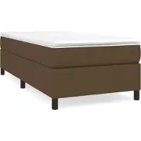 Syfax Boxspringbett mit Matratze Dunkelbraun 90x190 cm Stoff