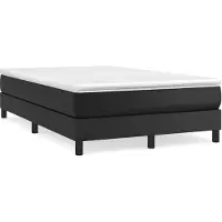 Syfax Boxspringbett mit Matratze Schwarz 120x200 cm Kunstleder