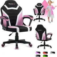 Huzaro Schreibtischstuhl Kinder Ranger 1.0 Gaming Stuhl Racing Sessel Bürostuhl Drehstuhl Gamer bis 130 kg mesh Rosa