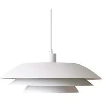 Dyberg Larsen Pendelleuchte LED, Hängelampe, Deckenlampe Pendel, Pendellampe Esstisch, Pendelleuchte für Wohnzimmer, Skandinavische Design, DL45 Weiß