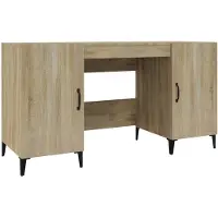 vidaXL Schreibtisch Sonoma-Eiche 140x50x75 cm Holzwerkstoff