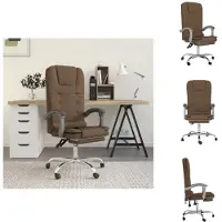 vidaXL Bürostuhl mit Massagefunktion Braun Stoff - Bürostühle