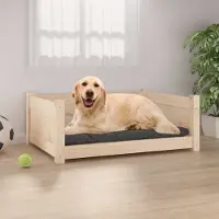 vidaXL "2026 Promotion" Hundebett 75,5x55,5x28 cm Massivholz Kiefer - Hundebetten CC28774