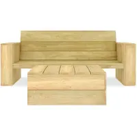 vidaXL 2-tlg. Garten-Lounge-Set Kiefernholz Imprägniert