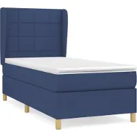 Syfax Boxspringbett mit Matratze Blau 90x200 cm Stoff