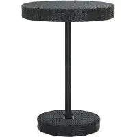Syfax Gartentisch Schwarz 75,5x106 cm Poly Rattan