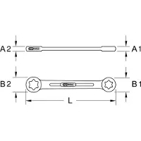 Ks Tools 518.0934, Chrom-Vanadium-Stahl, Chrom, 320 mm, 161 g, 1 Stück(e)