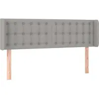 Syfax Kopfteil mit Ohren Hellgrau 147x16x78/88 cm Stoff