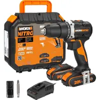WORX Akku-Bohrschrauber "WX102 NITRO" Set, Brushless-Motor, 2-Gang-Getriebe, inkl. 2 Akkus & Ladegerät