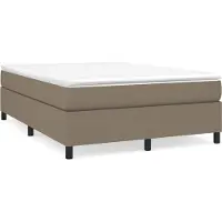 Syfax Boxspringbett mit Matratze Taupe 140x200 cm Stoff