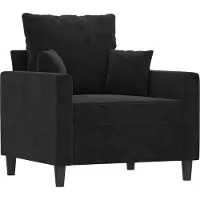 vidaXL Sessel Schwarz 60 cm Samt