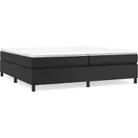 Syfax Boxspringbett mit Matratze Schwarz 200x200 cm Kunstleder
