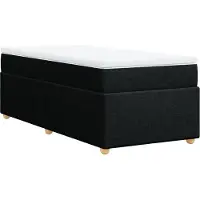 Syfax Boxspringbett mit Matratze Schwarz 100x200 cm Stoff