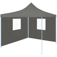 Prolenta Maison Exclusive - Faltzelt Partyzelt Pop-Up mit 2 Seitenwänden 3 x 3 m Anthrazit