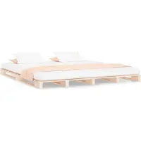 Syfax Palettenbett 200x200 cm Massivholz Kiefer