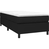 Syfax Boxspringbett mit Matratze Schwarz 90x200 cm Stoff