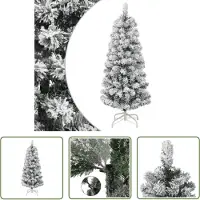 The Living Store Künstlicher Weihnachtsbaum Klappbar Beschneit 150 cm
