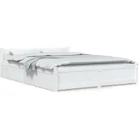 Syfax Bett mit Schubladen Weiß 135x190 cm
