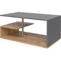 Vicco Couchtisch Guillermo Anthrazit/Sandeiche 91 x 52.6 cm, Model 30184