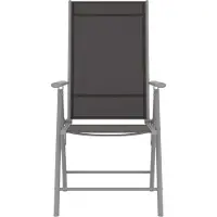vidaXL Hochwertigen Möbel Gartenstühle - Schwarz Gartenstühle Klappbar 6er-set Textilene Schwarz NEU3791684