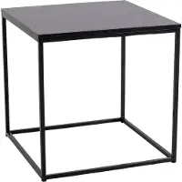 Ebuy24 Viggo Couchtisch Ecktisch schwarz.