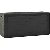 The Living Store Gartenbox Anthrazit 116x44x55 cm