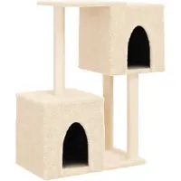 Syfax Kratzbaum mit Sisal-Kratzsäulen Creme 86 cm