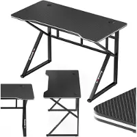 Huzaro Hero 1.6 | Computertisch Gamingtisch Schreibtisch | 120 x 60 cm | Zwei Kabeldurchführung Stahlkonstruktion | Gaming Homeoffice | Schwarz