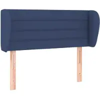 Syfax Kopfteil mit Ohren Blau 83x23x78/88 cm Stoff
