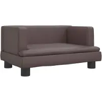 Syfax Hundebett Braun 60x40x30 cm Kunstleder