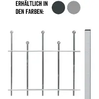 Alberts Zaunkomplett-Set Madrid, zum Aufschrauben, Höhe 73,5 cm, Länge 10 m, feuerverzinkt