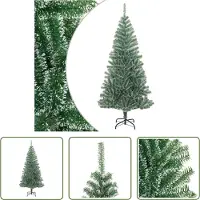 The Living Store Künstlicher Weihnachtsbaum Beschneit Grün 210 cm