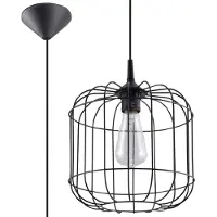 Sollux Hängeleuchte CELTA schwarz 1xE27 15W Stahl 95x23x23cm