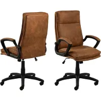 Ebuy24 Actona Brad, Gepolsterter Sitz, Gepolsterte Rückenlehne, Braun, Braun, Stoff, Stoff
