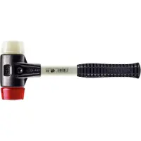 HALDER SIMPLEX Schonhammer Ø 30 mm Plastik rot / Nylon mit verstärktem Tempergussgehäuse und Fiberglasstiel