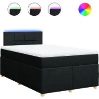 Syfax Boxspringbett mit Matratze Schwarz 120x190 cm Stoff