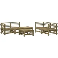 vidaXL 6-tlg. Garten-Lounge-Set Imprägniertes Kiefernholz