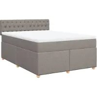 Syfax Boxspringbett mit Matratze Taupe 140x200 cm Stoff