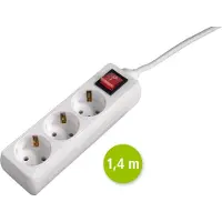 Hama 00030382, 1,4 m, 230 V, 50 Hz, Weiß, 230 mm, 90 mm