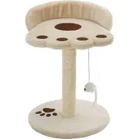 Syfax Katzen-Kratzbaum Sisal 40 cm Beige und Braun