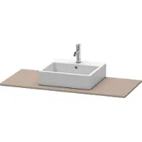 Duravit Konsole XSquare 120x55cm, Basalt matt, mit 1 Ausschnitt
