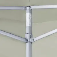 vidaXL Cloris DesignMöbel Pavillons & Partyzelte - Creme Faltzelt mit 2 Wänden 291x291x315cm Cremeweiß Schlichtes1169604