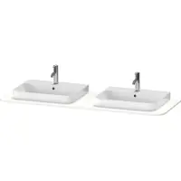 Duravit Waschtisch-Konsole Happy D.2 Plus 160x55cm, m 2 Ausschnitt., we seidenmatt