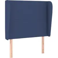 Syfax Kopfteil mit Ohren Blau 103x23x118/128 cm Stoff