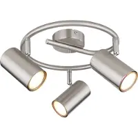 Globo 3-Licht Deckenlampe Allvi Nickel